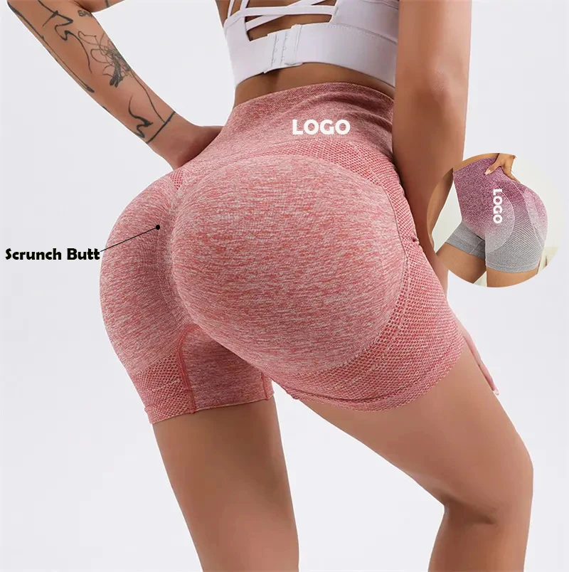 High Waist Workout Shorts Seamless Fitness Yoga Shorts Sexy Women Yoga Running Peach Hip Sport Gym Shorts Leggings