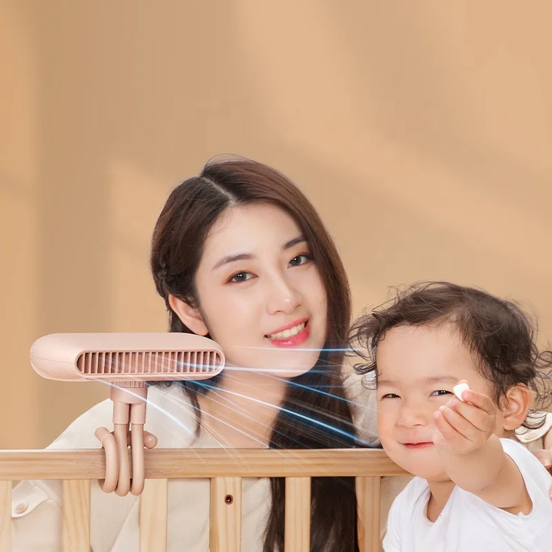 Octopus Fan Handheld Personal Mini Bladeless Tripod Fan Clip USB Type C Rechargeable Baby Stroller Fan