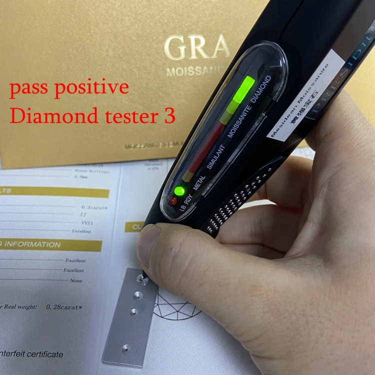 GRA certificate 100% promise pass positive diamond tester 3  0.8cts 6mm D VVS loose moissanite diamond price per carat