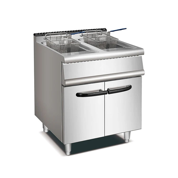 Double Commercial Chip Kitchen Restaurant Electric Deep Fryer