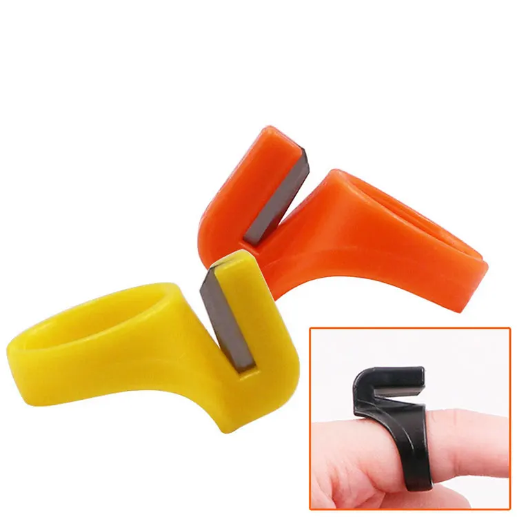 Finger Knife Quilting Blade Needle Thread Cutter Sewing Accessories Handcraft DIY Tool Plastic Thimble Ring
