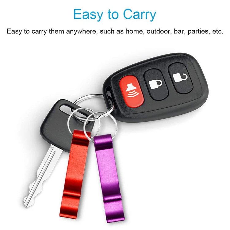 LOGO Customization Aluminum Mini Keychain Beer Bottle Opener