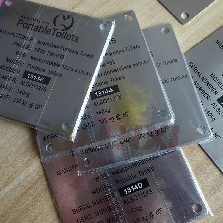 Hot Sale Customized Metal Plate High Quality Engraved Label Aluminum Plate Decorative Metal Flat Name Plates