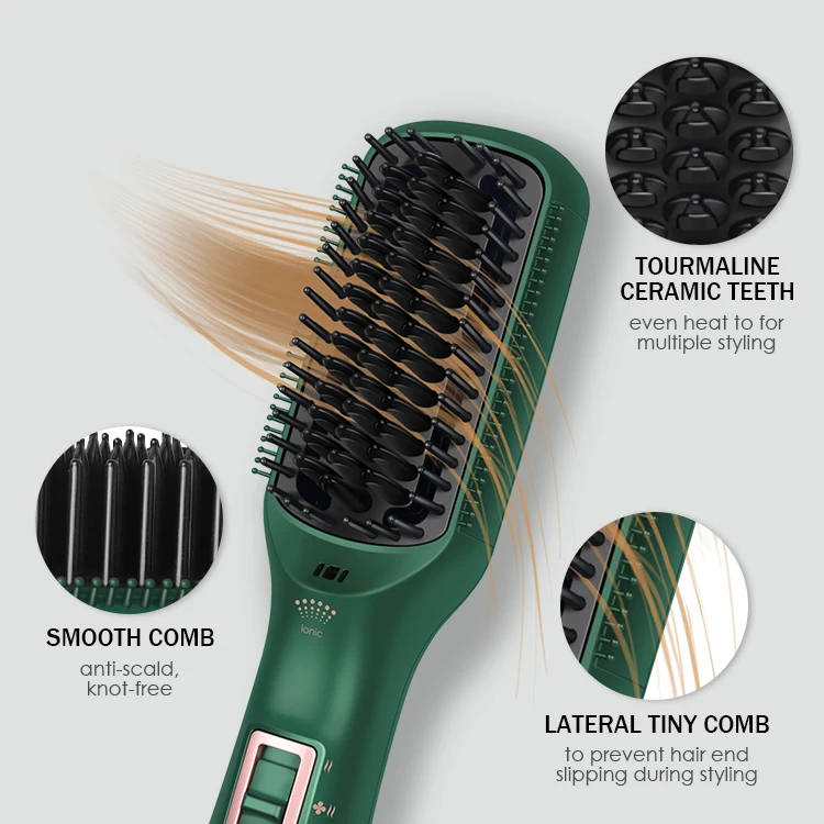 Wholesale Custom Logo Multi Blow Hair Dryer Brush Infrared Ionic Straightening Comb Hot air brush