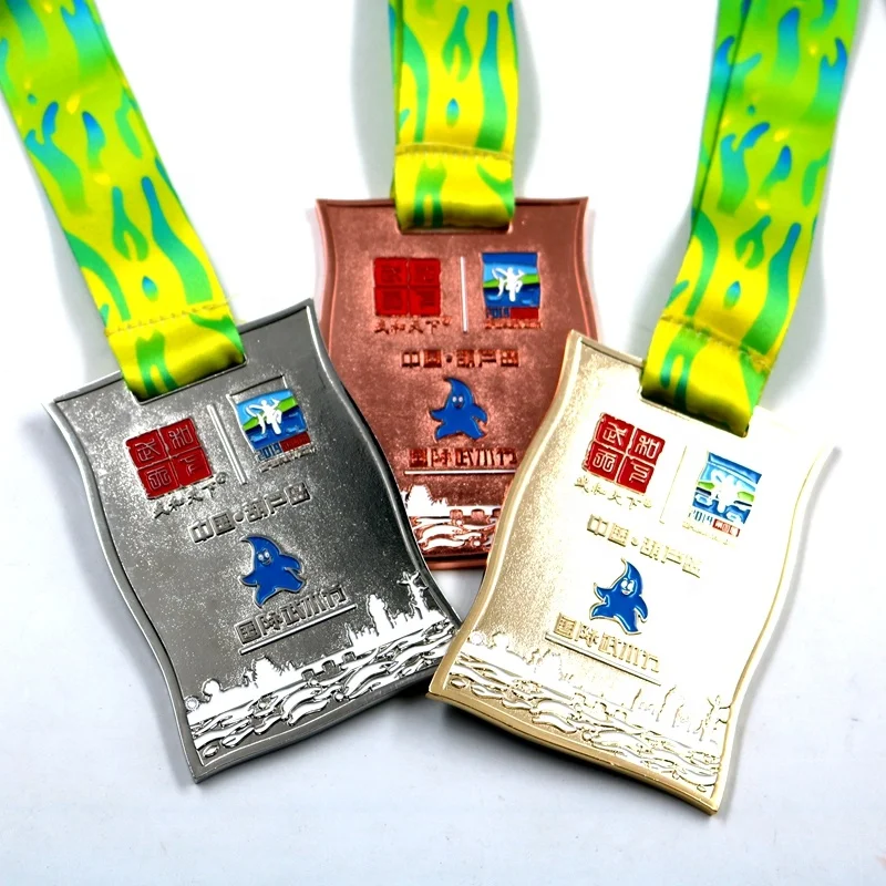 
2020 new design custom color soccer gold silver bronze sport metal medal 