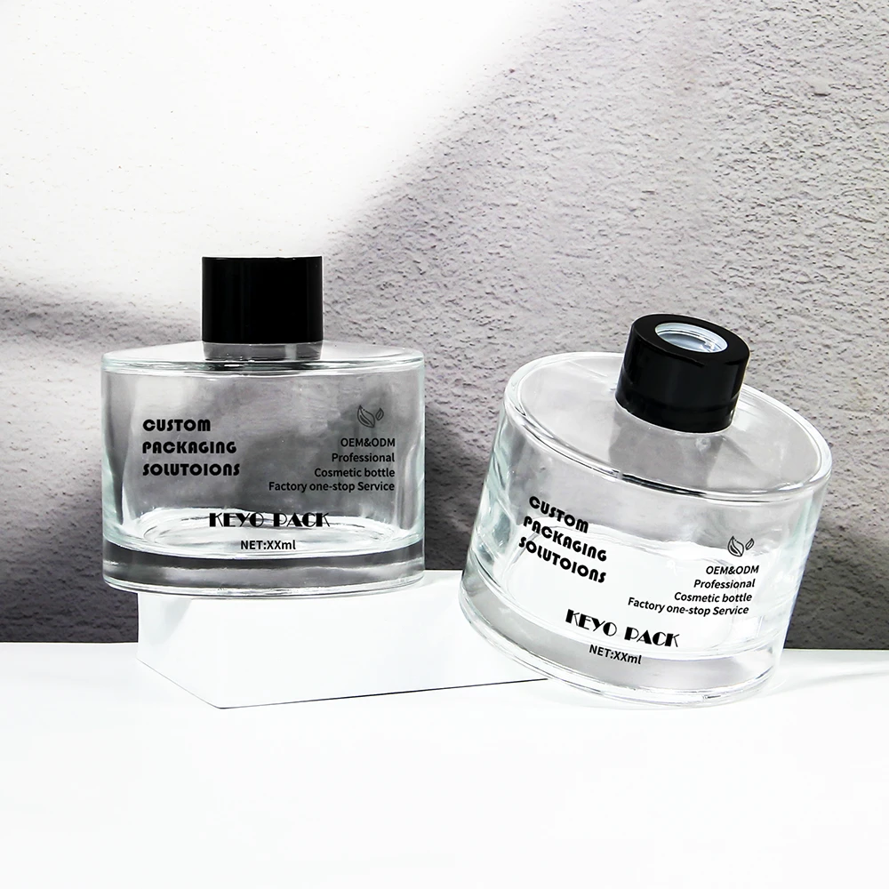 wholesale perfume bottles 200ml Nordic style luxury glass decorative fragrance reed diffuser bottles