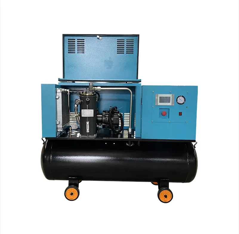 Mobile 4 in 1 7.5 kw 15 kw 22 kw 37 kw Screw Air Compressor With Air Dryer Tank Filter