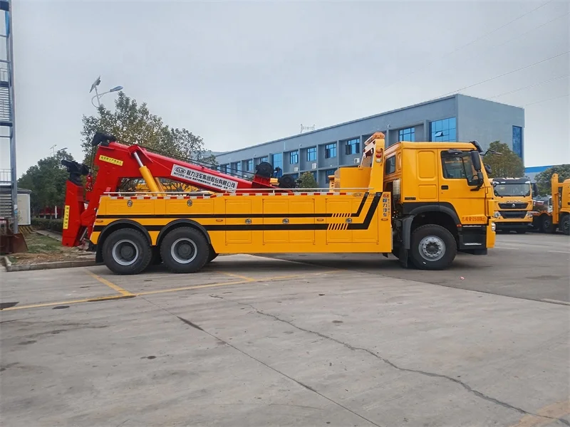 New 6x4 20 Ton 25 Ton Integrated Road Recovery Tow Truck Wrecker Vehicle Diesel Manual Transmission for Road Rescue For Sale