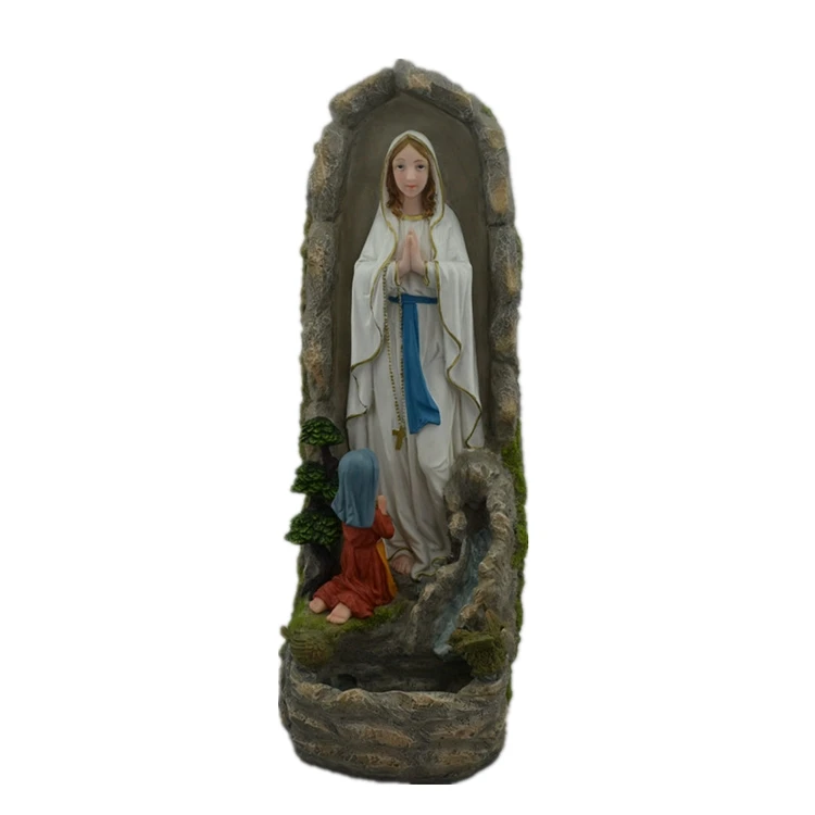 Indoor Garden Water Fountain  Decoration Saint Mary Statue Decorative resin ornaments