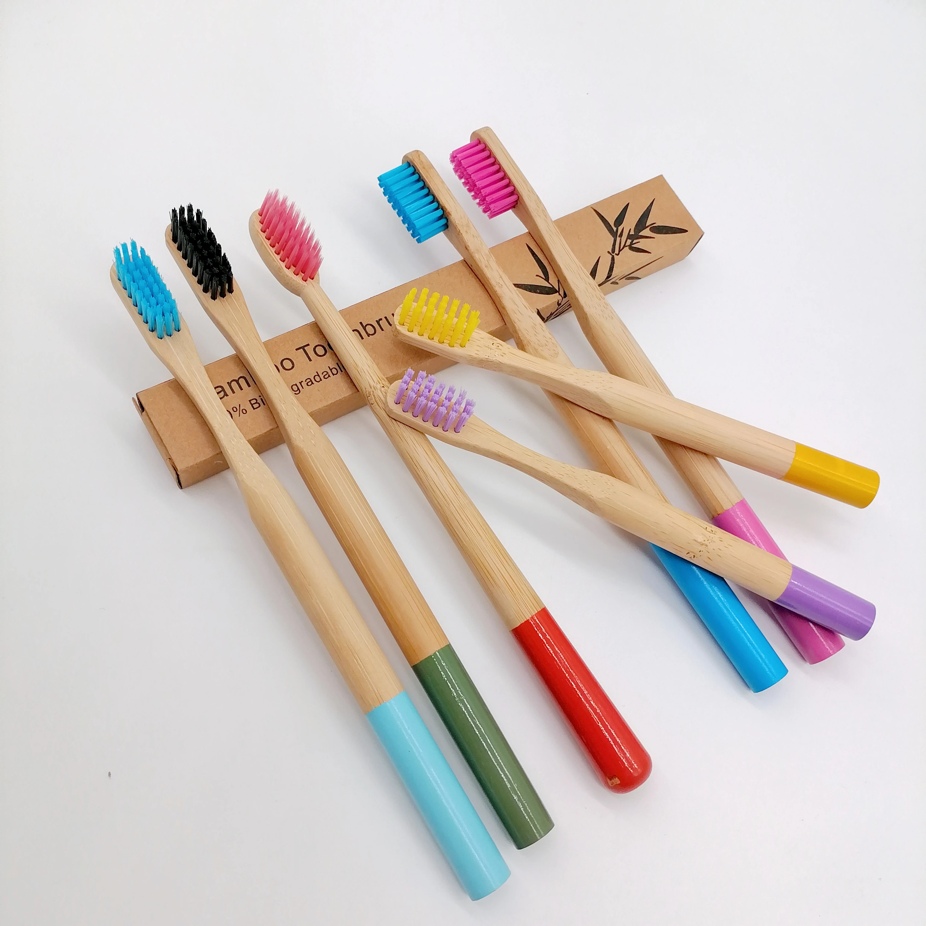 Environmentally Friendly Disposable Bamboo Toothbrush Kit Soft Hair Adult Dental Toiletries Home Hotel Custom Children Use