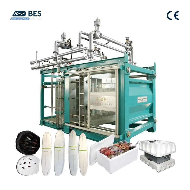 Bes Automatic Eps Machine Styrofoam Shape Moulding Molding With Vacuum For Fish Box Tv Packing Icf  Block