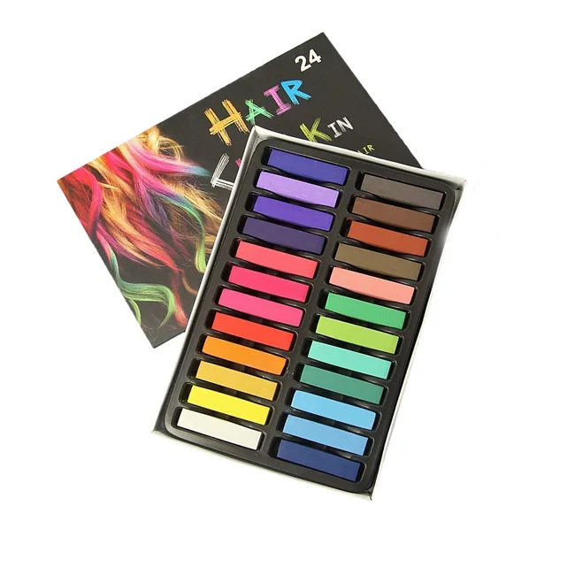 
6/12/24/36 Colors Non-toxic Temporary Pastel Hair Dye Color Chalk for Hair 