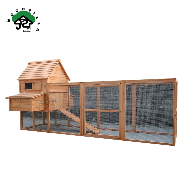 WoodVille High Quality Outdoor Large Wood Chicken Coop Extra Large Pet Cage For Sale