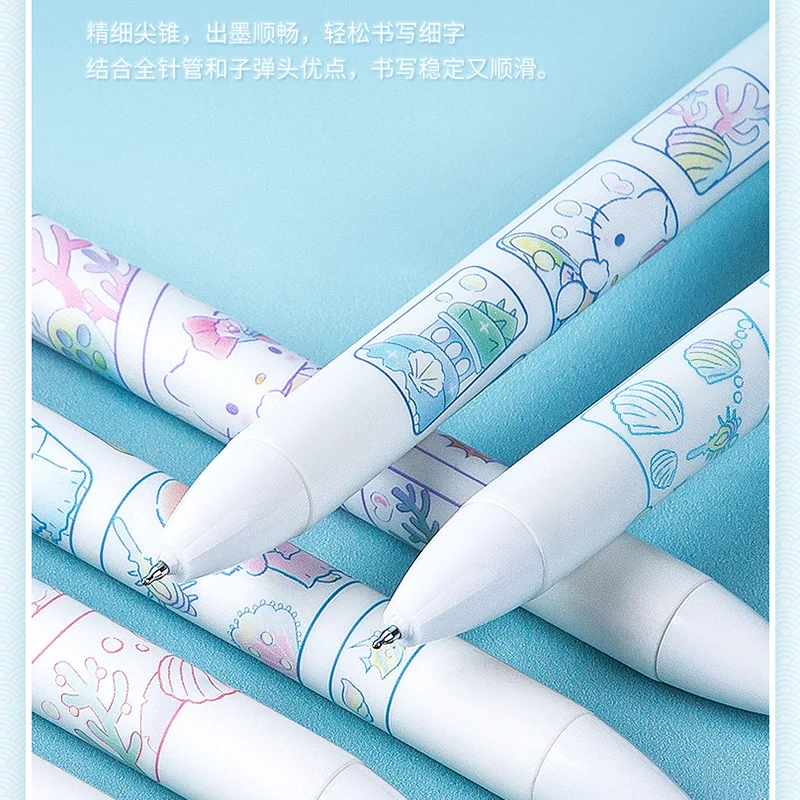 0.5mm press neutral pen Guangbo  Melo pink rabbit big ear white dog pudding pen