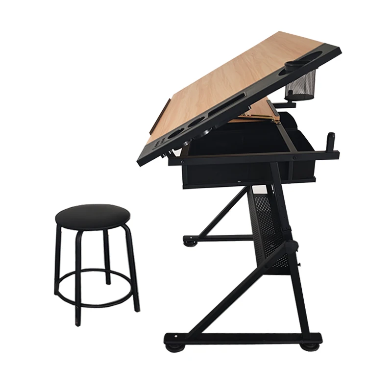 Tiltable Professional Glass Painting Table Architect Drawing Drafting Desk