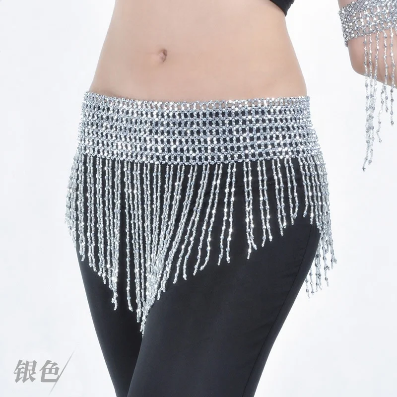 Bestdance Belly Dance Beads Coins Bells Hip Scarf Belt Available 3 Colors OEM