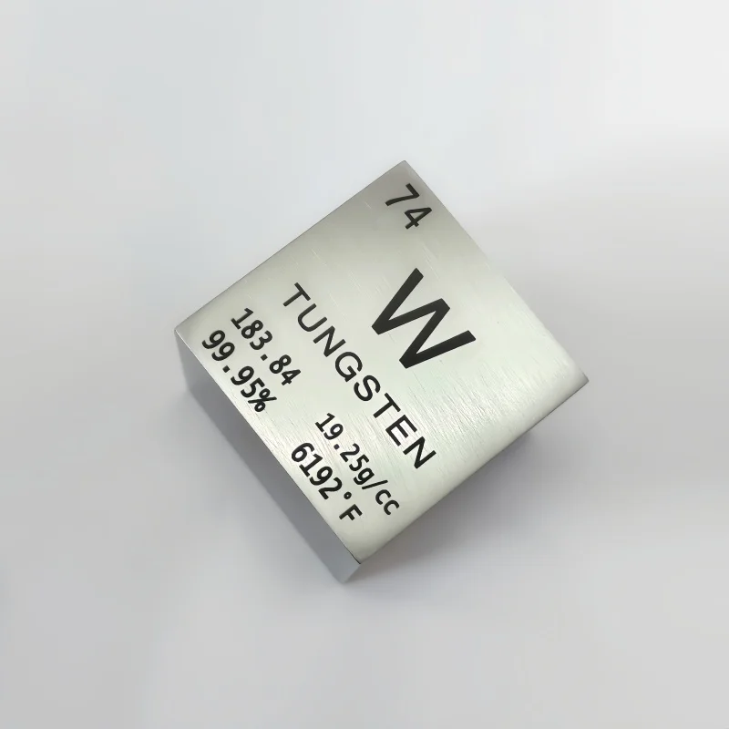 Polishing surface 25.4mm Tungsten cube 1inch for desktop decoration