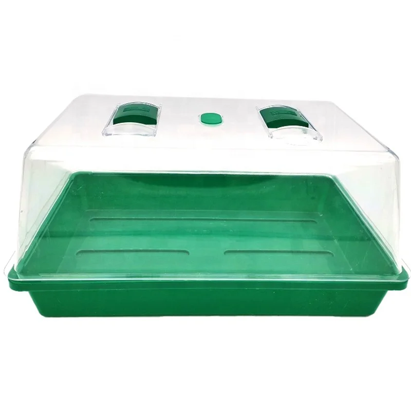 Classic Green PP Plastic Propagator Kit Seed Propagation Tray with Dome