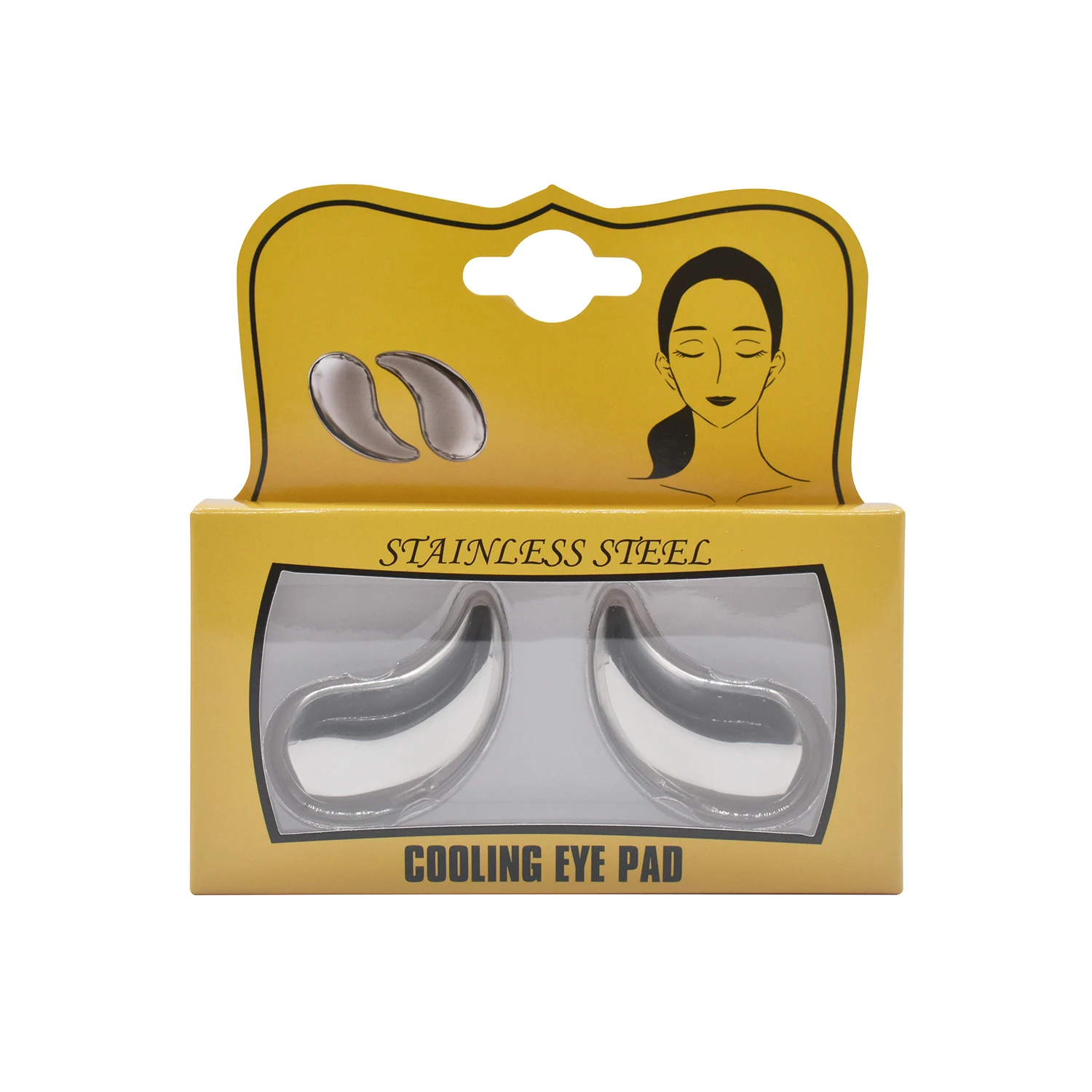 Stainless Steel Hot Cold Treatment Gel Ice Pack Reusable Cooling Eye Pads for Redness Pain Relief  Eye Relax