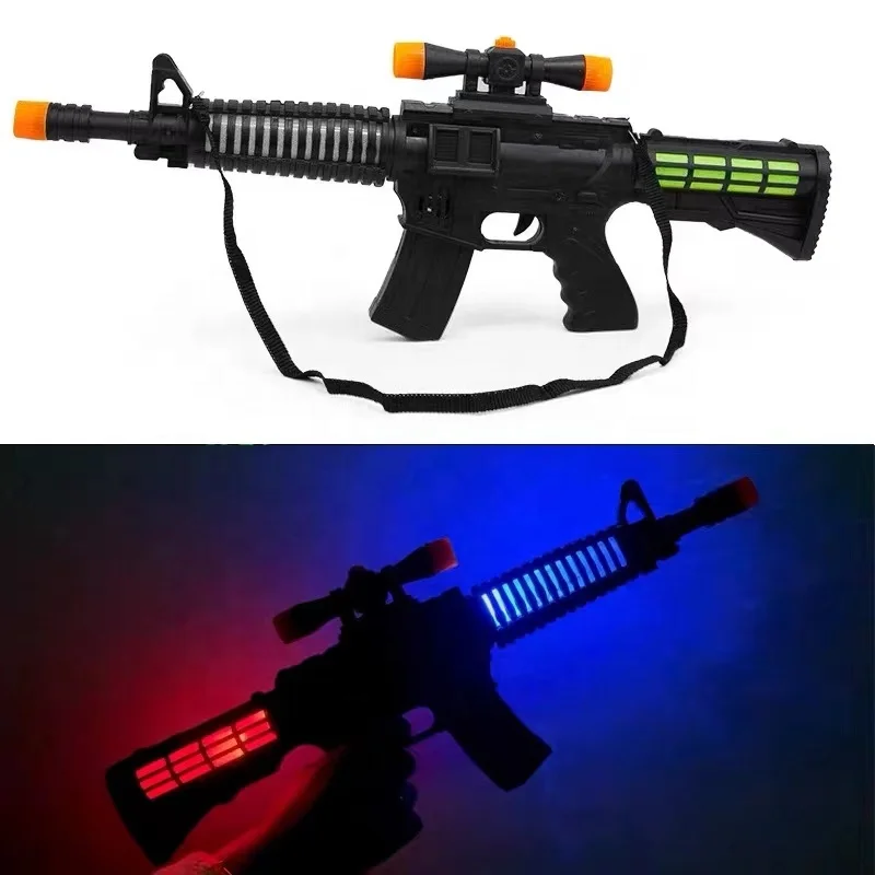 Flash and sound kids electric toy gun model long gun machine gun toy