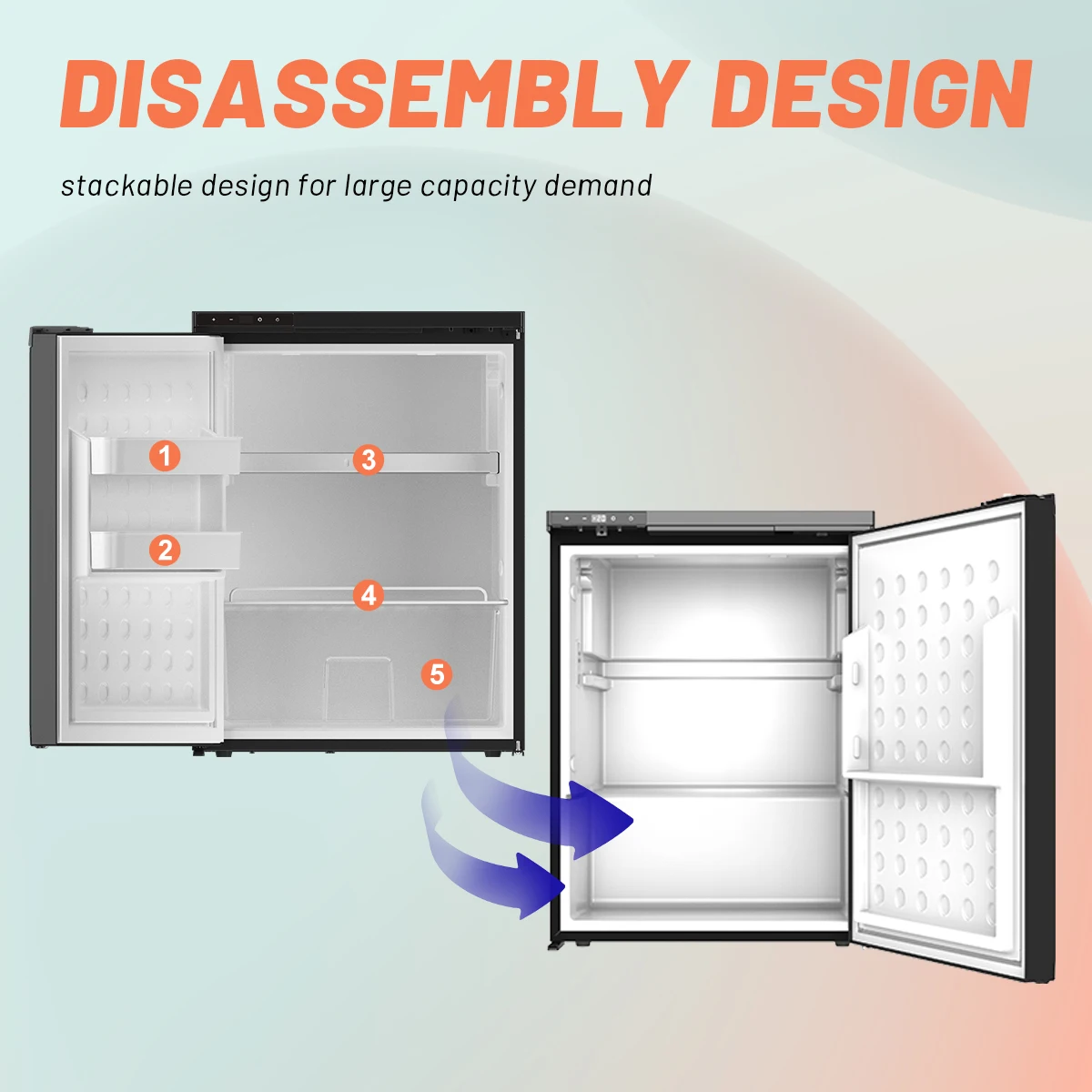 Alpicool 12V DC Power Top Freezer Refrigeratorr For RV Car Truck Campervan electric cooler RV fridge
