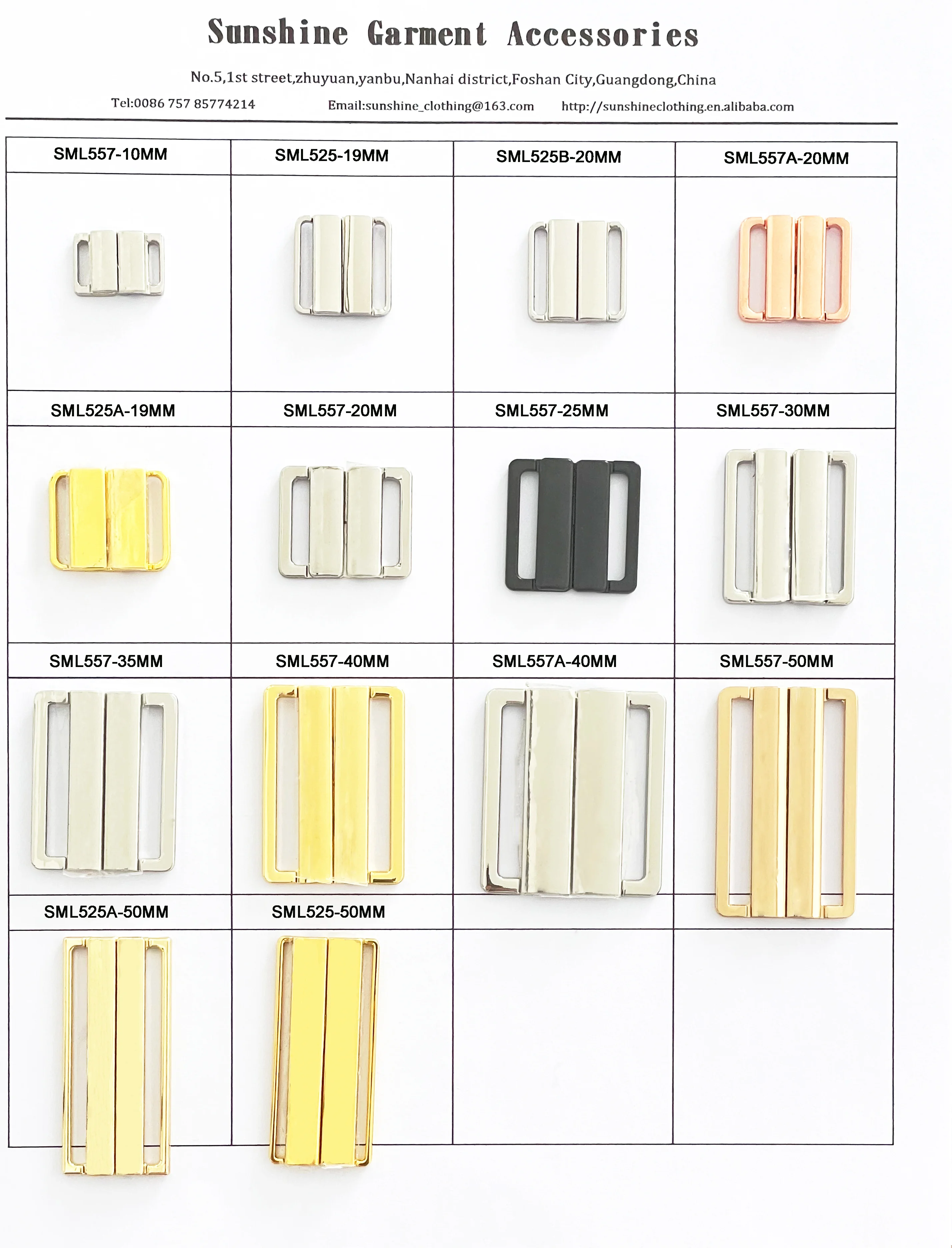 Lead free bikini metal bra accessories swimwear closures clasp