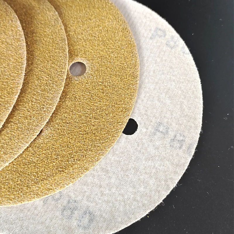 100 sheets of 6-inch 6-hole sandpaper round self-adhesive flocking sanding putty suitable for pneumatic grinder 150mm