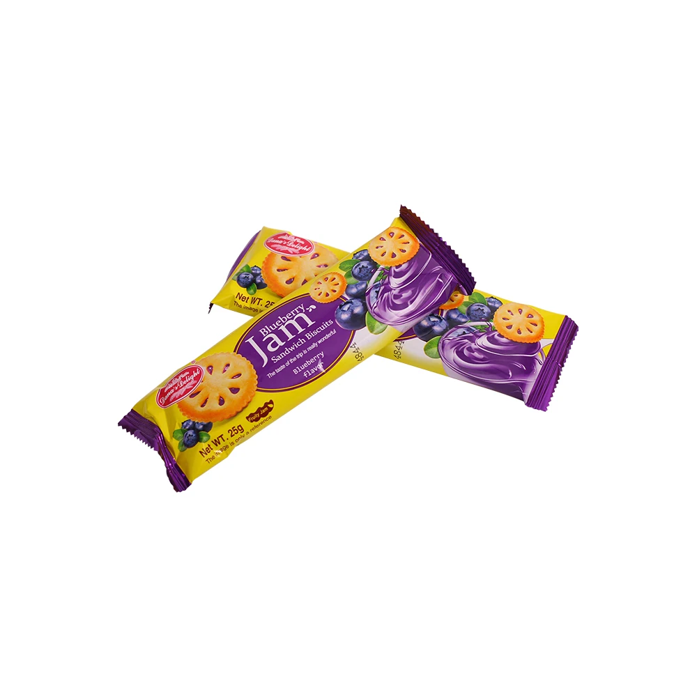 300g blueberry jam sandwich biscuits fruit jam Filled Cookies biscuits
