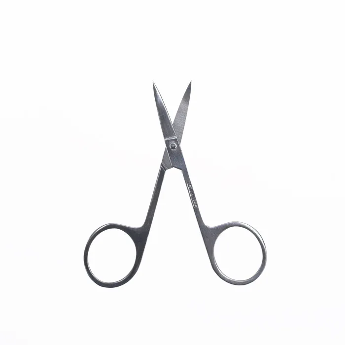 Makeup Scissor Eyelash Eyebrow Scissor Curved Head Manicure Scissor Nail Cuticle Tool