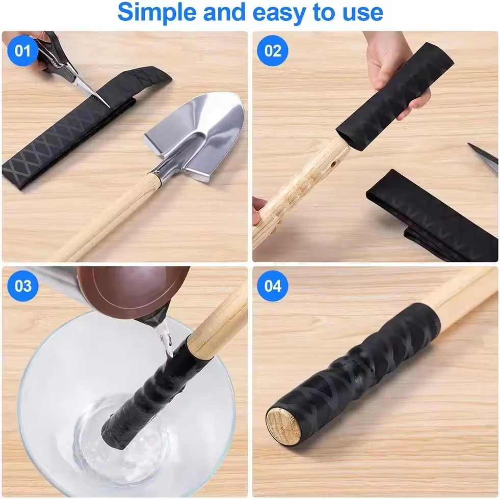Badminton racquet pattern heat shrinkable tube non-slip hand pattern tube fishing rod heat shrink sleeves