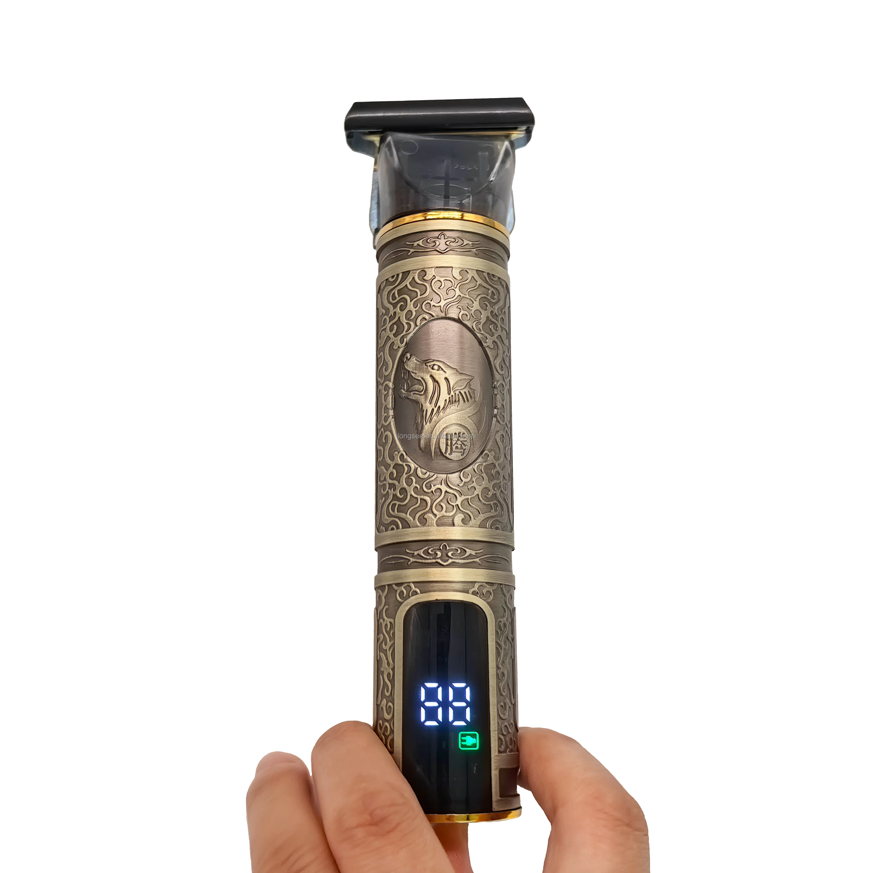 High quality T9 vintage t9 professional hair trimmer vacuum trimmer hair clipper usb rotary shaver rechargeable shaver