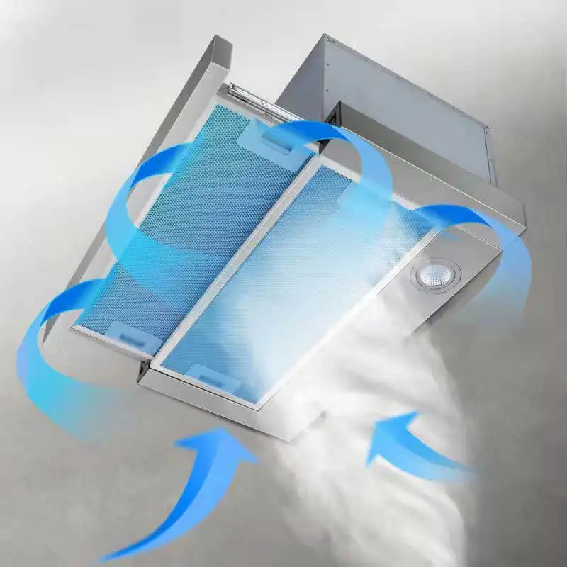 Touch Control Ducted Kitchen Cooker Hood Auto Cleaner Slide Out Kitchen Hood with Filter Smart Kitchen Appliances Range Hood