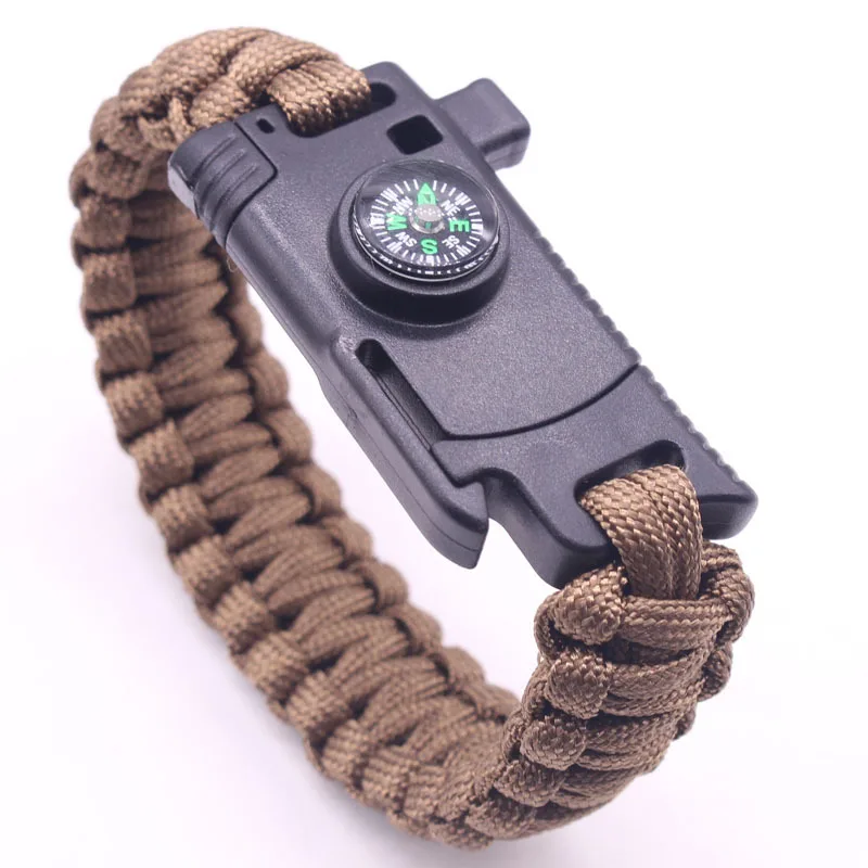 Bracelet Knife Outdoor Lighter Knife Multifunctional Hand Rope Camping Bracelets Survival Outdoor Adventure Emergency Bracelet