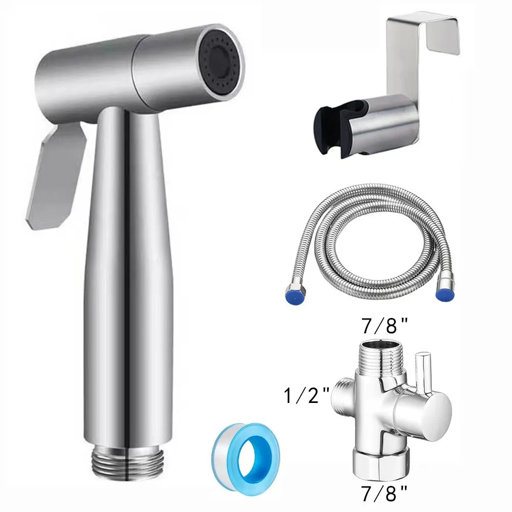 Factory Wholesale Head Stainless Steel Spray Women For Toilet Bidet Sprayer Portable Shattaf
