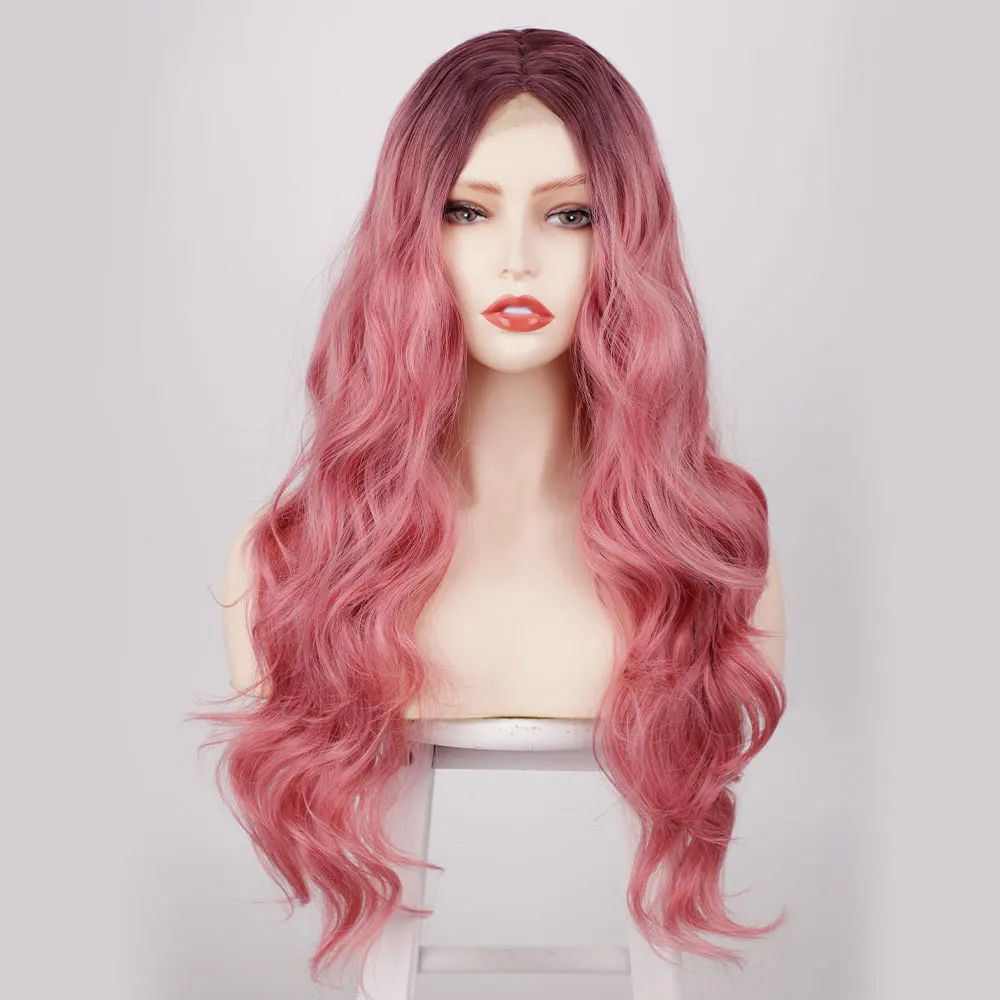
Synthetic 26inches Explosion style wig European and American ladies fashion big wave long curly hair cosplay wig Real hair 