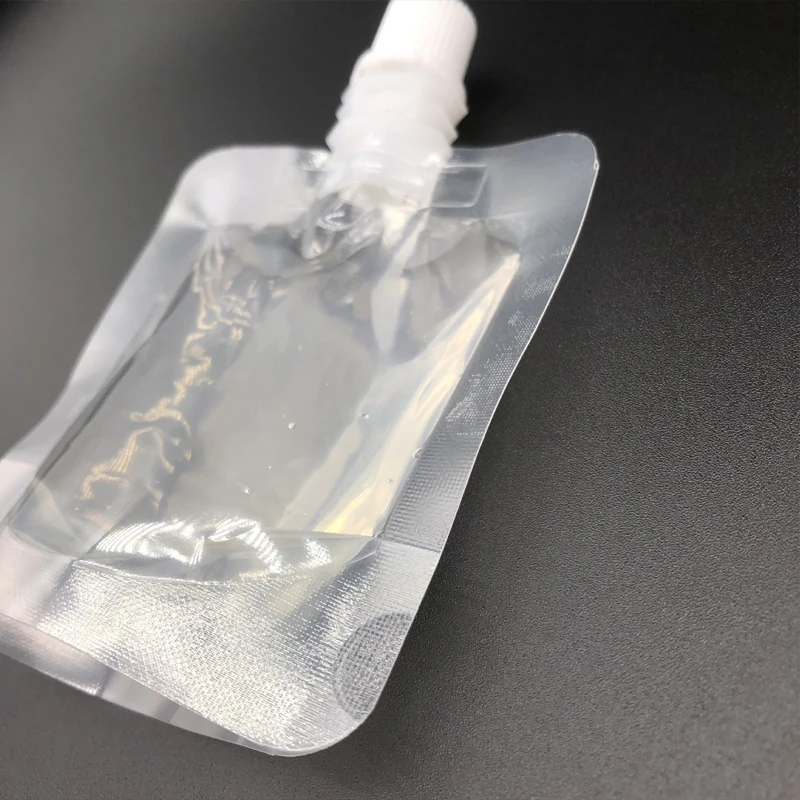 Transparent clear spout pouch plastic drink bag stand up spout pouch bag