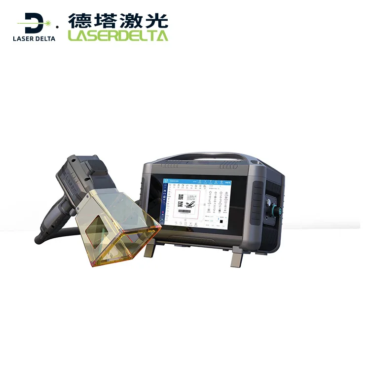 20W Handheld lithium battery Metal Steel Carbon Raycus Max Fiber Laser carving Markers Engravers Laser Marking Machine