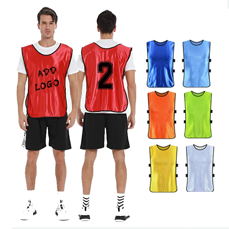 Cheap Custom children numbered soccer training bibs football scrimmage pinnies