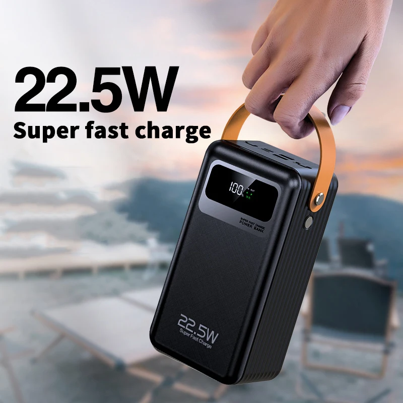 New 60000mah High Capacity Portable Powerbank 22.5w Pd 3.0 Fast Charging Battery For Laptop/ipad Outdoor Camping Power Bank