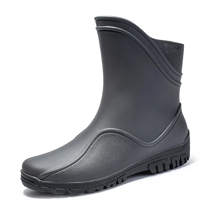Fashion men ankle rain boots new non-slip chelsea rain boots