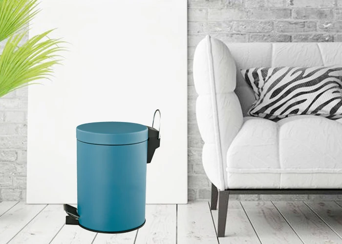 
Basic Style Round Shape Waste Bin 3/5/7/12/20/27/30L Stainless Steel Garbage Trash Bin Metal Trash Can with inner bucket 