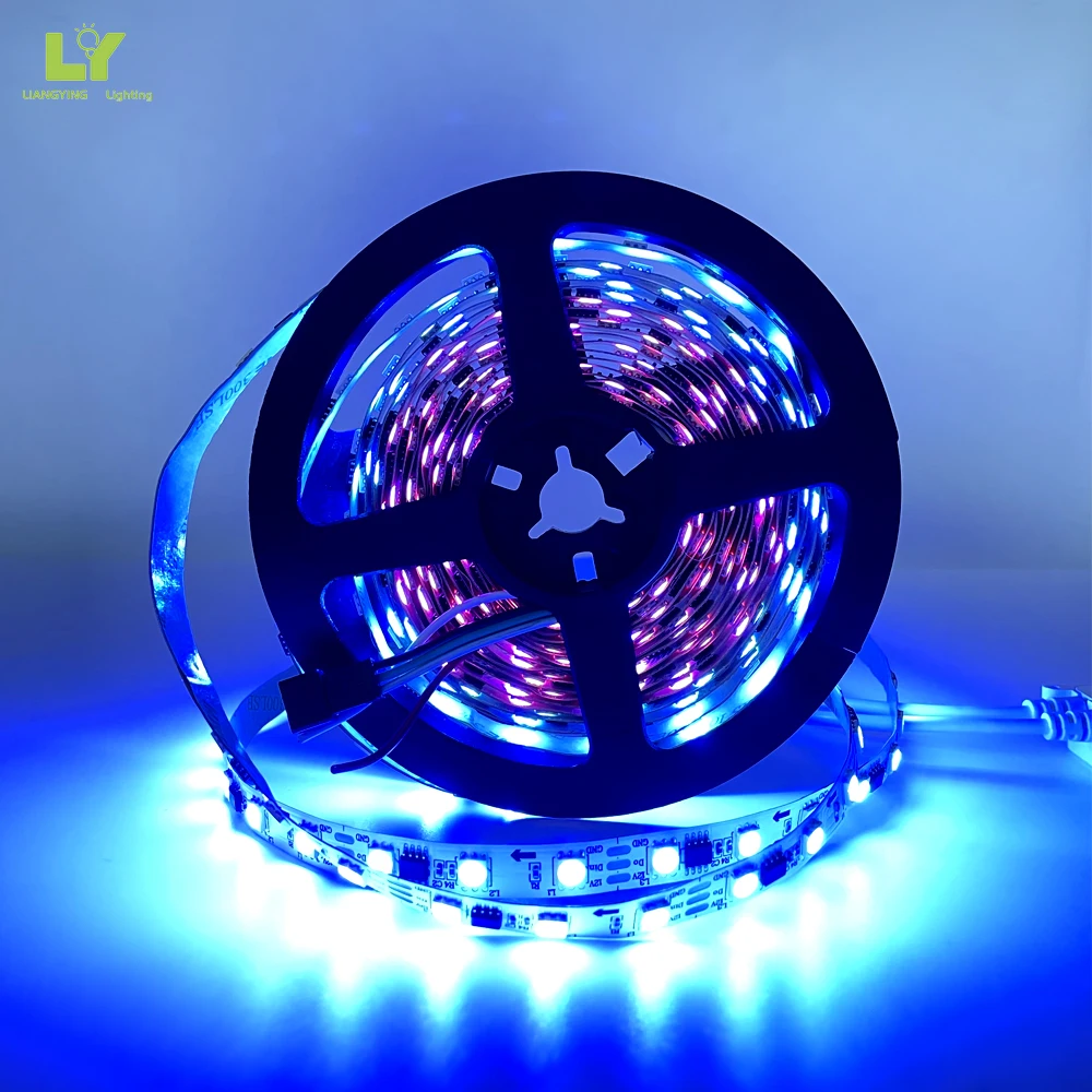 DC12V RGB светодиодные полосы комплект Волшебные гибкие умные 5 м 2815 2811 SMD IP65 Bluetooth с светодиодным Драйвером