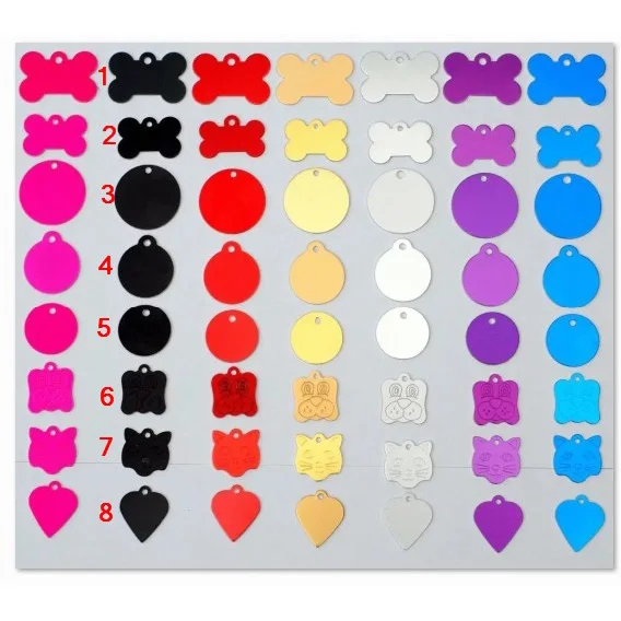 Wholesale Round Shape Aluminum Blank Metal Dog Tag 25mm 30mm Pet Name ID Tag