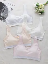 Fashion style elastic vest teen small girls in sweet girl tube top bra solid color  girls bra