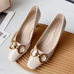 2021 Women Pumps Fashion Thin Low Heels Sandals Shoes For Woman Shallow Pointed Toe Heel office Shoes Female Elegant Pumps Shoes