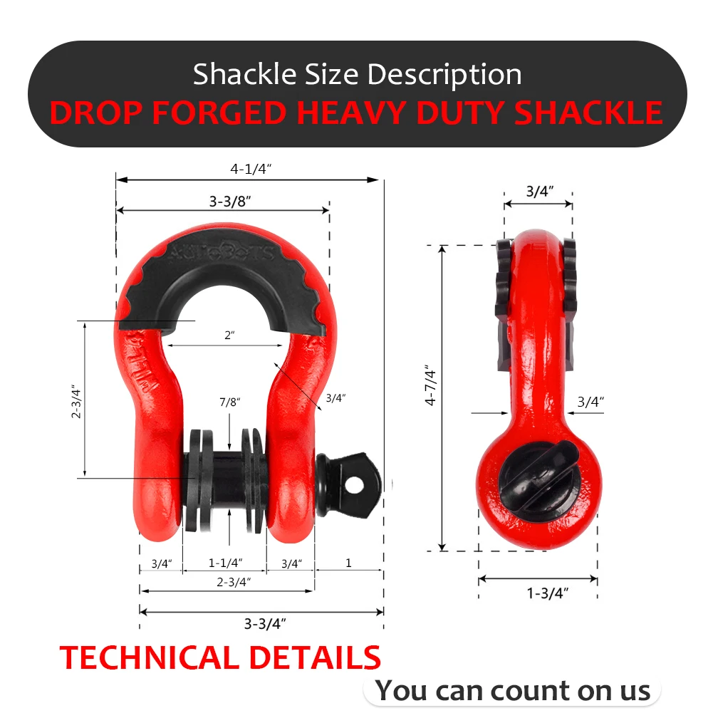 Mining-Factory Rigging Carbon Steel High-Strength 4*4 Forged Bow Shackle Galvanized US Type Off-Road Alloy Steel Shackle