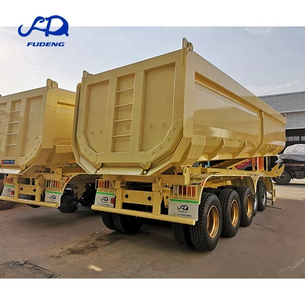 Hydraulic oil cylinder HYVA brand  4 5 6 axles rear dump trailer semi truck trailer for sale