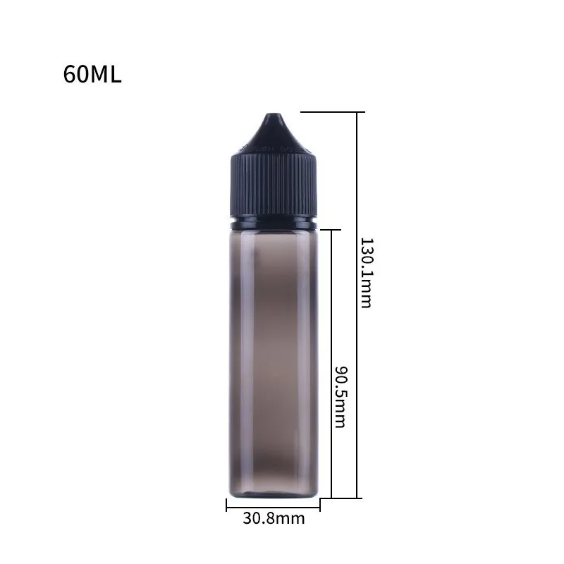 Stock PET 15ml 50ml 30ml 60ml 100ml V3 plastic bottles transparent black liquid juice bottle squeeze liquid dropper bottle