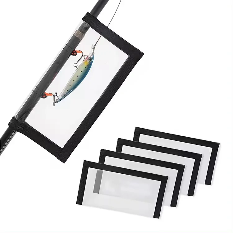 Customized Fishing Lure Covers Transparent PVC Fishing Lure Pocket Protector Wrap Fishing Hook Covers