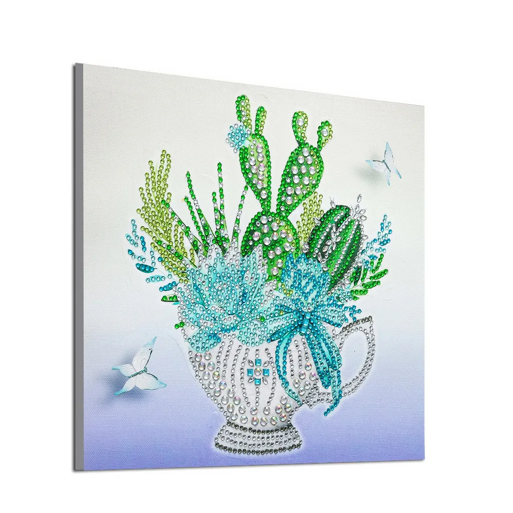 Алмазная живопись особой формы кактус сделай сам 5D частичное сверло кристалл алмазная цветок настенное искусство декоративная